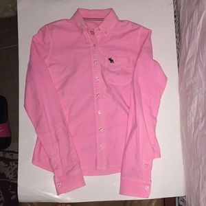 Pink Abercrombie & Fitch buttoned long sleeve